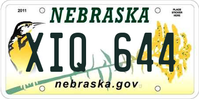 NE license plate XIQ644