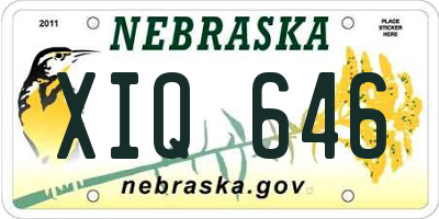 NE license plate XIQ646