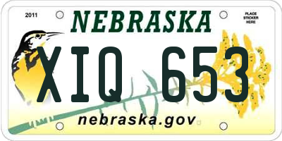 NE license plate XIQ653