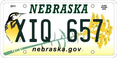 NE license plate XIQ657