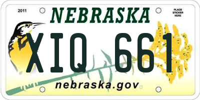 NE license plate XIQ661