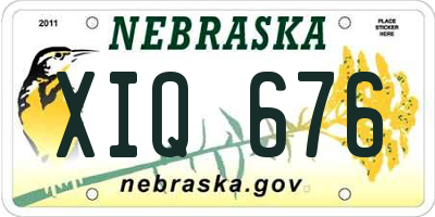 NE license plate XIQ676