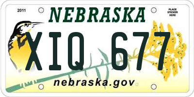 NE license plate XIQ677