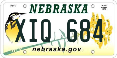 NE license plate XIQ684