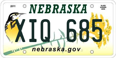 NE license plate XIQ685
