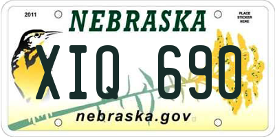 NE license plate XIQ690