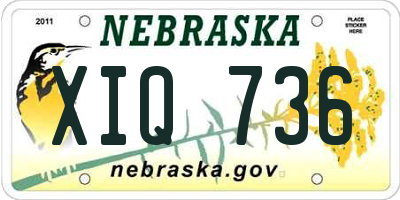 NE license plate XIQ736