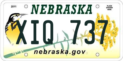 NE license plate XIQ737