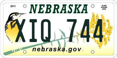 NE license plate XIQ744