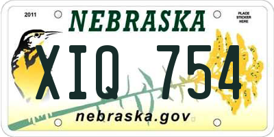 NE license plate XIQ754