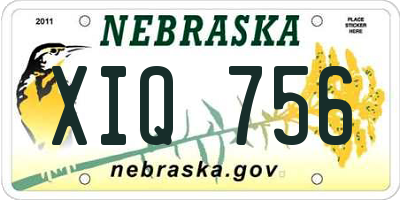 NE license plate XIQ756