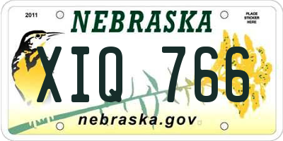 NE license plate XIQ766