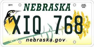 NE license plate XIQ768