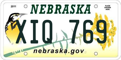 NE license plate XIQ769