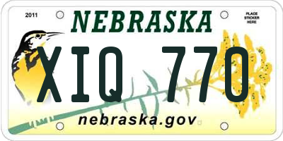 NE license plate XIQ770