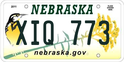 NE license plate XIQ773