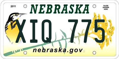 NE license plate XIQ775