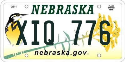 NE license plate XIQ776