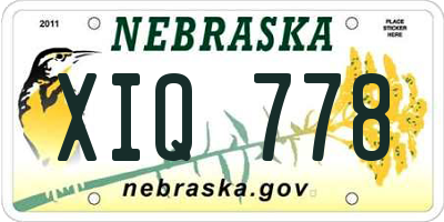 NE license plate XIQ778