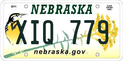 NE license plate XIQ779