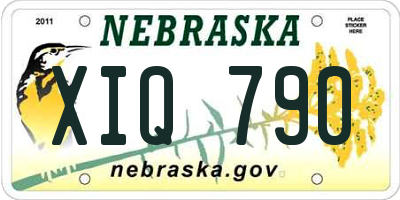 NE license plate XIQ790