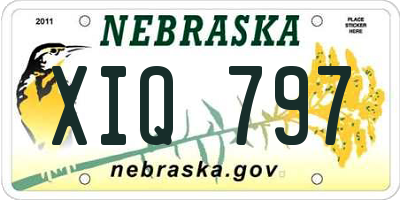 NE license plate XIQ797