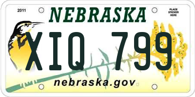 NE license plate XIQ799