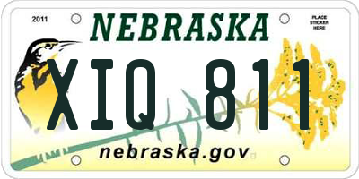 NE license plate XIQ811