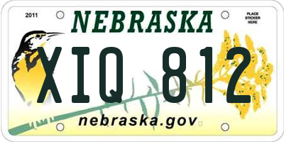 NE license plate XIQ812