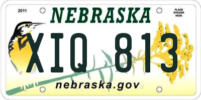 NE license plate XIQ813