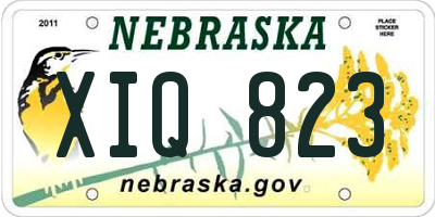 NE license plate XIQ823