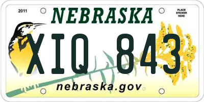 NE license plate XIQ843