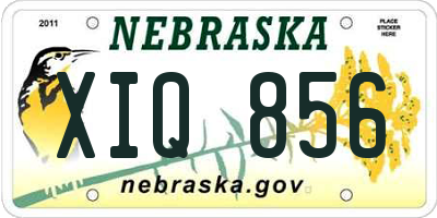 NE license plate XIQ856