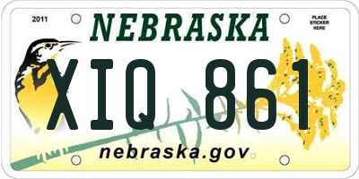 NE license plate XIQ861