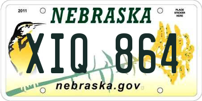 NE license plate XIQ864