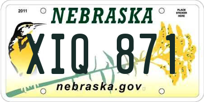 NE license plate XIQ871