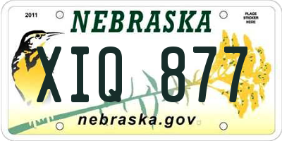 NE license plate XIQ877