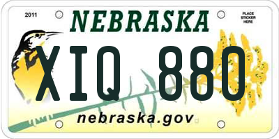 NE license plate XIQ880