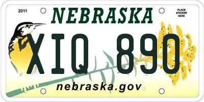 NE license plate XIQ890