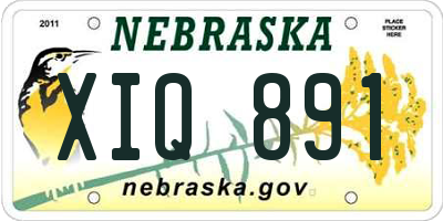 NE license plate XIQ891