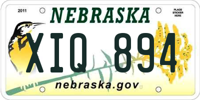 NE license plate XIQ894
