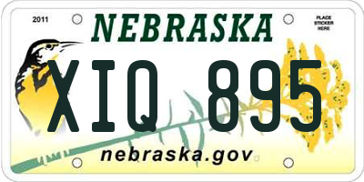NE license plate XIQ895