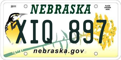 NE license plate XIQ897