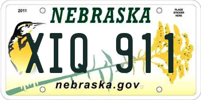 NE license plate XIQ911