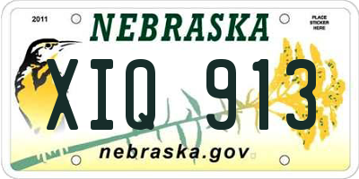 NE license plate XIQ913