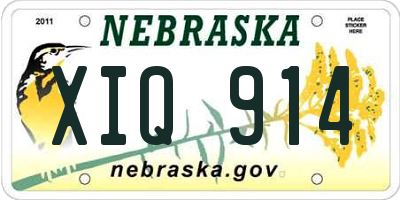 NE license plate XIQ914