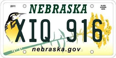 NE license plate XIQ916