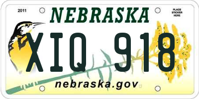 NE license plate XIQ918