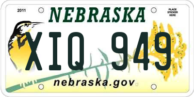NE license plate XIQ949