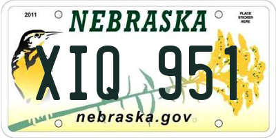 NE license plate XIQ951